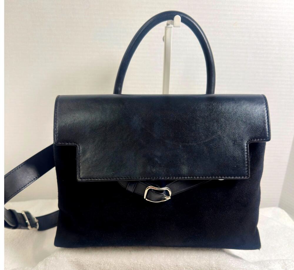 Alexander Wang Black Leather & Suede Top Handle shoulder Bag